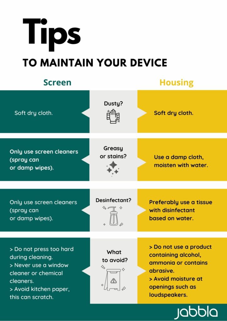 Tips to maintain your device